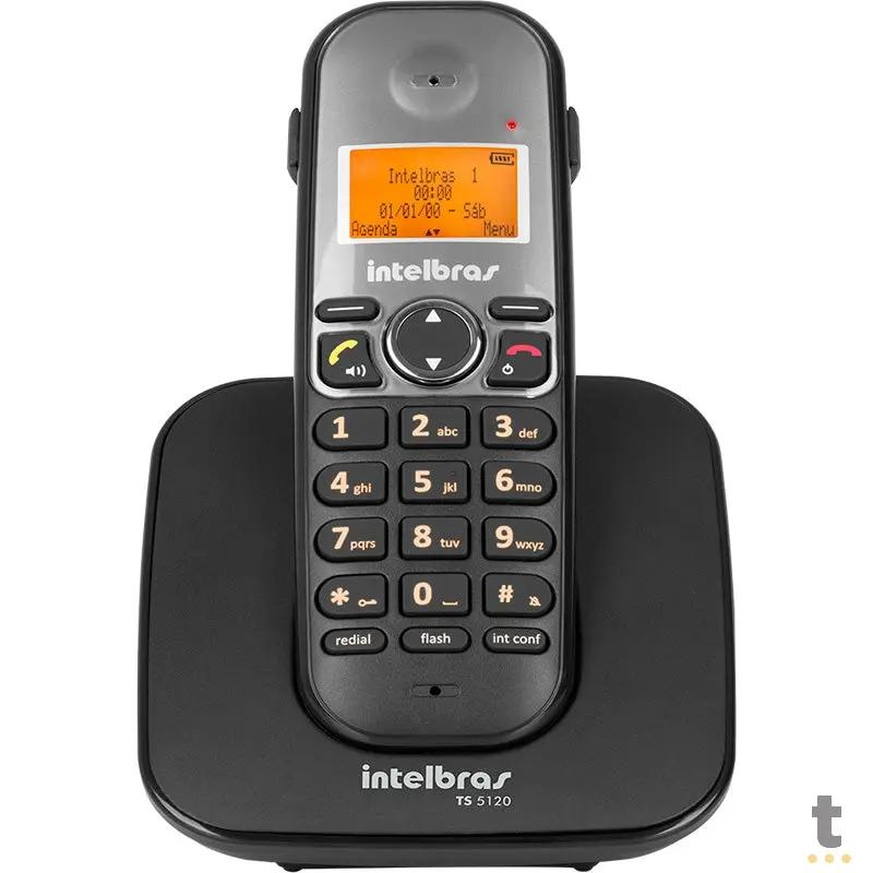 Telefone Sem Fio Intelbras Ts5120 Preto Ident De Chamadas Viva Voz - 4125120 Truedata